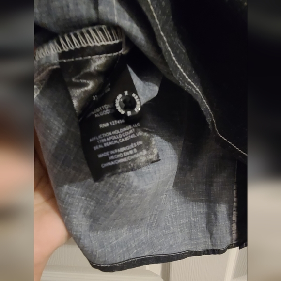 American Fighter Black Long Sleeve Button Up Men Size Large - Picture 7 of 8